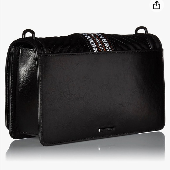 🖤 REBECCA MINKOFF JACQUARD LOVE LEATHER BAG! - Picture 5 of 16